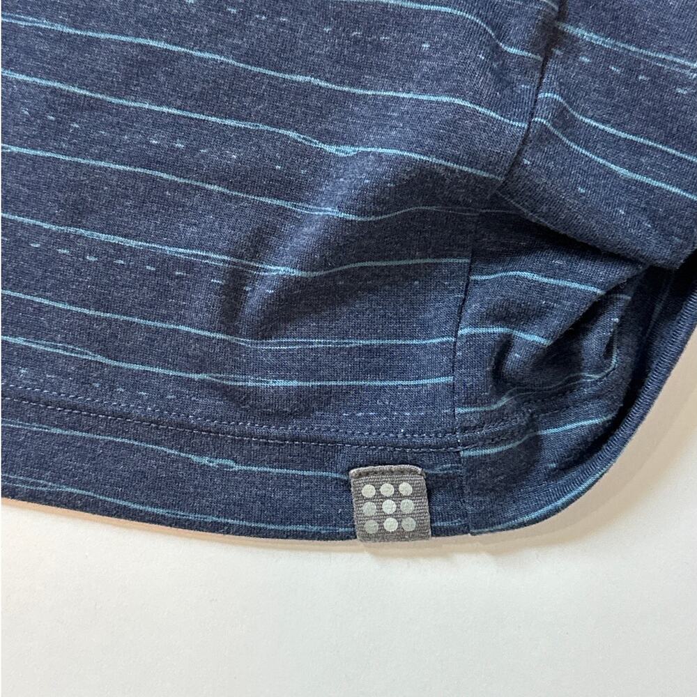 Title Nine Hiolani T-Shirt Dress Blue Mizikuru Print Golf Stretch Knee Length L - Picture 11 of 12